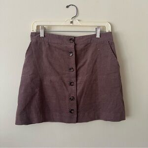 Brown Nordstrom Button Up Corduroy Skirt (Size M)